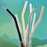 14 inch Extra Long Pastel Color Silicone Replacement Straws for 40 oz Stanley Cup, Reusable Flexible Drinking Straws for 1 Gallon Jug, 64 oz 32 oz Water Bottles, Rtic/Yeti Tumbler, Pack of 6