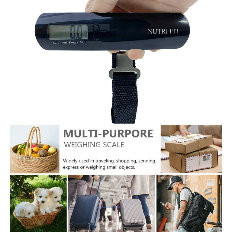 NUTRI FIT Digital Luggage Scale Portable Handheld Baggage Scale