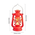 thumbnail image 3 of Taotanxi Vintage LED Oil Lanterns Metal Hurricane Lantern Small Kerosene Lamp Christmas Decorative Lantern Outdoor Camping Tent Lamp(Red), 3 of 5