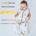 thumbnail image 4 of Baby Sleep Sack, 0-24 Months 100% Rayon Cotton Baby Sleeping Bag 2-Way Zipper Toddler Wearable Blankets,Comfy Stretchy Thin Sleep Sacks, TOG 0.5, 4 of 9