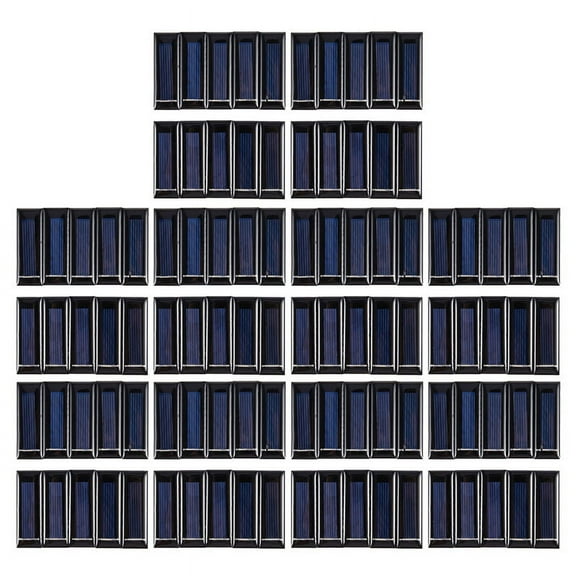100Pcs Mini Solar Panel New 0.5V 100MA Solar Cells Photovoltaic Panels Module Sun Power Battery Charger DIY 53x18x2.5mm