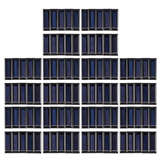 100Pcs Mini Solar Panel New 0.5V 100MA Solar Cells Photovoltaic Panels Module Sun Power Battery Charger DIY 53x18x2.5mm