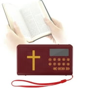 Fancing Bible Audio Player Electronic Bible Talking King James Version Rechargeable with 4GB Micro SD Card / Earphone / LED Display,Audio Bible Player Version English As a Gift