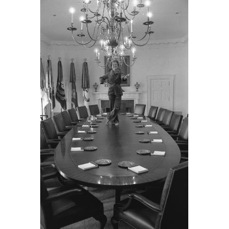 First Lady Betty Ford Dances On The Cabinet Room Table On The Day