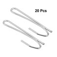 thumbnail image 3 of Uxcell 2.48" Curtain Hooks Metal Electroplating Silver Tone 20 Pack, 3 of 5