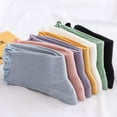 thumbnail image 2 of Women Ankle Socks Knit Lace Ruffle Socks Solid Color Casual Socks, 2 of 4