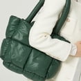 thumbnail image 5 of Puffer Tote Bag, Trendy Luxury Chic Quilted Large Padded Designer Handbags for Women Cotton Winter Soft Shoulder Bag, 5 of 6