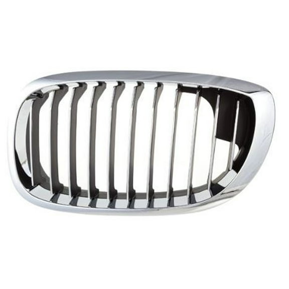 New Aftermarket Premium Fit Black / Chrome Driver Side Grille 51137064317 fits 2003-2006 BMW 325Ci Base Convertible 2-Door
