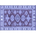 thumbnail image 1 of Ahgly Company Machine Washable Indoor Rectangle Abstract Blue Modern Area Rugs, 5' x 7', 1 of 4