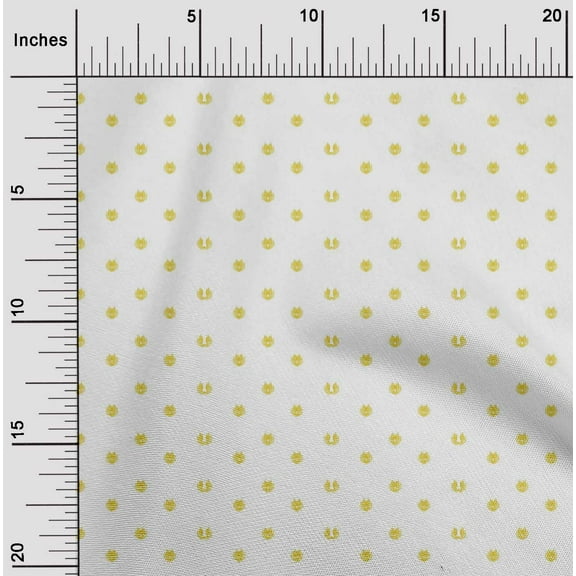oneOone Organic Cotton Poplin Twill Fabric Small Motif Ikat Print Fabric By Yard 42 Inch Wide