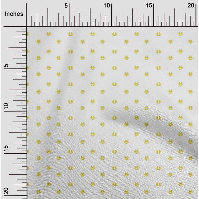 oneOone Viscose Chiffon Fabric Small Motif Ikat Printed Fabric 1 Yard 42 Inch Wide