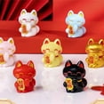 thumbnail image 2 of Lucky Feng Shui Cat Maneki Neko Fortune Cat Figurine Collectible Fortune Decor Ornaments Lucky Cat Mini Figure Collection Maneki, 2 of 10