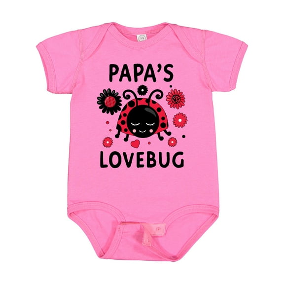 Inktastic Valentine's Day Papa's Lovebug Boys or Girls Baby Bodysuit