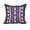 Purple, variant on 20 x 20 Inch Cuban Tile 2 Navy Blue Geometric Print Decorative Polyester Throw Pillow with Linen Texture
