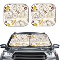 thumbnail image 2 of 2 Piece Car Windshield Sun Shade - Floral Bicycle Wedding Theme Foldable Front Car Window Shades Reflect Sun and Heat for Most Cars, Universal Size, 2 of 7