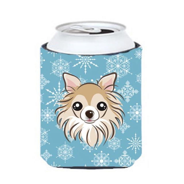 Carolines Treasures BB1685CC Snowflake Chihuahua Can & Bottle Hugger