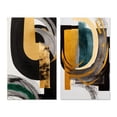 thumbnail image 2 of Designart "Contemporary Green Art Deco II" Abstract Transitional Wall Art Set Of 2 - Green Abstract Wall Decor Set Of 2, 2 of 6