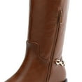 thumbnail image 4 of DREAM PAIRS Women's Knee High Riding Boots, Classic Equestrian Tall Boots with Gold Chain Detail, 4 of 8