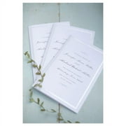 Gartner Studios Wedding Programs, Half Fold, 8 1/2" x 11", Pearl White Border, Pack Of 50