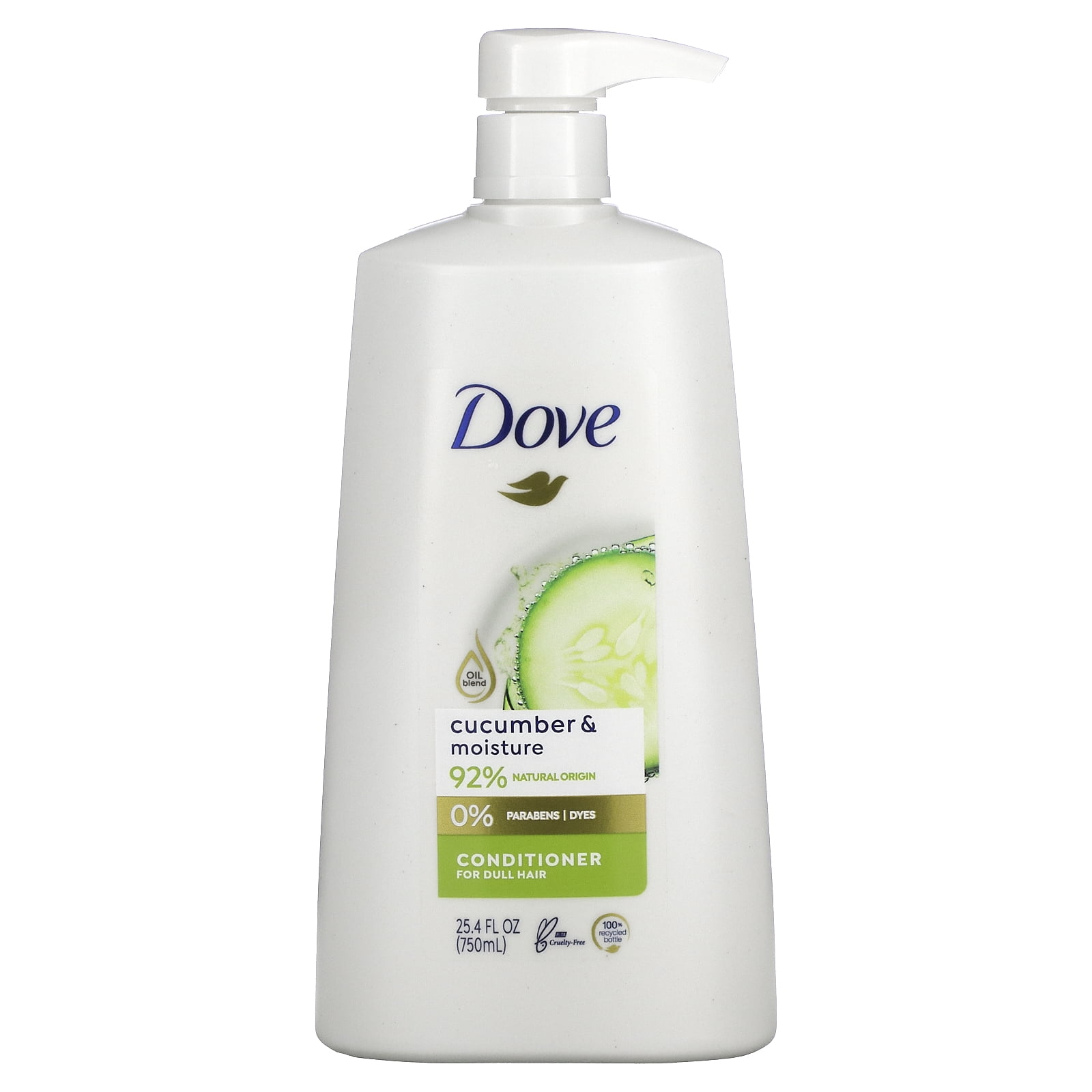 Dove, Cucumber Moisture Conditioner, For Dull Hair, 25.4 fl oz (750 ml