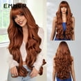 thumbnail image 5 of European and American Cross-Border New Women's Deep Brown Wavy Fashion Long Curly Wig Full Head Hairstyle Wigs, 5 of 10