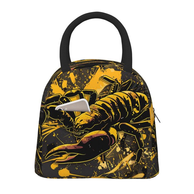 Easygdp Urban Graffiti Scorpion Illustration Bolsa de Almuerzo Insulada Grande, Forro de Aluminio, Diseño Espacioso, a Prueba de Fugas, Ideal para Trabajo, Picnics, Viajes y Actividades al Aire Libre