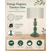 Rustic Algae French Trophy Carved Table lamp with Empire Khadi Shade
