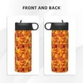 thumbnail image 3 of Honeii Autumn Maple Leaf Pile Print 18 oz Insulated Water Bottle with Straw Lid, Stainless Steel Sports Water Bottles, Double Walled Vacuum, Leak Proof, 3 of 8
