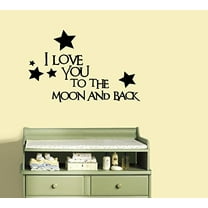 I LOVE YOU TO THE MOON AND BACK #1 ~ WALL Decal , 13" X 20"