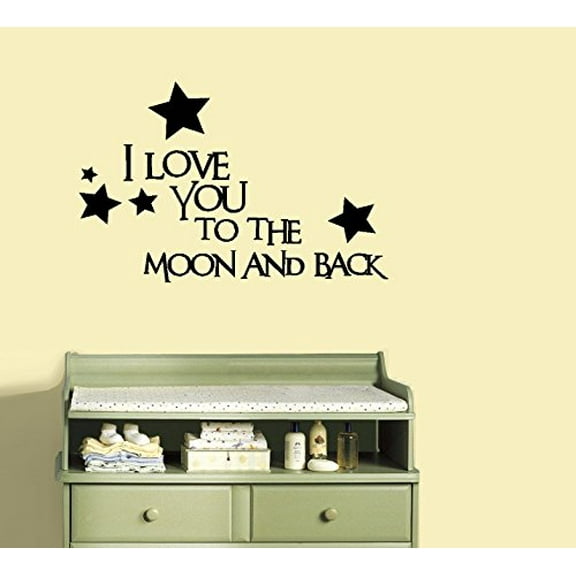 I LOVE YOU TO THE MOON AND BACK #1 ~ WALL Decal , 13" X 20"