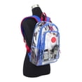 thumbnail image 7 of Eastsport Multi-Purpose Clear Backpack with Front Pocket, Adjustable Straps, Dynamic Blue/Poppy Red, 7 of 7
