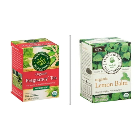 Traditional Medicinals Herbal Pregnancy Tea 16 ct & Traditional Medicinals Lemon Balm Tea 16 ct