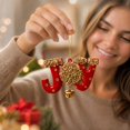 thumbnail image 5 of JOY Letter Christmas Ornaments, Glitter Bell Hanging Decorations, Xmas Tree Pendant for Holiday Home Party Decor, 5 of 8