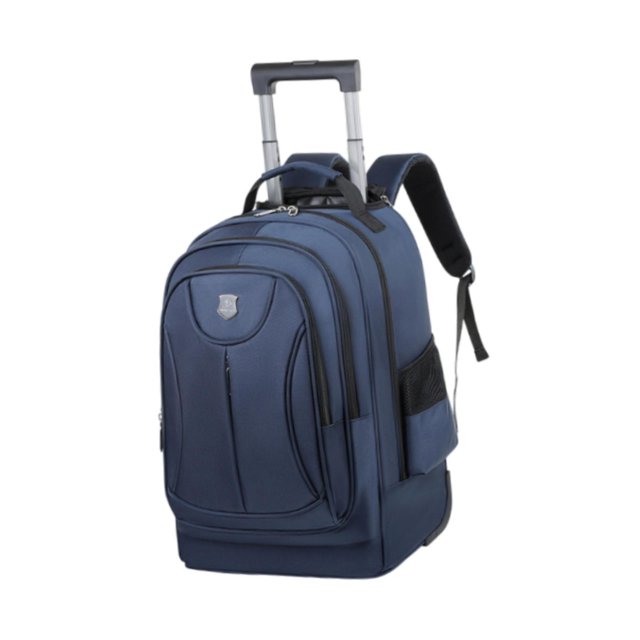 Mochila de viaje con ruedas, maletín para ordenador portátil con ruedas, carrito resistente al agua, bolsa de de negocios, bolsa con ruedas , Azul