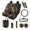 American Flag German Shepherd, variant on FOR U DESIGNS Camo Flag Deer Print 13 PCS Car Seat Covers Set with Steering Wheel Cover, Seat Belt Pads, Car Trash Can, Rearview Mirror Cover, Cup Coasters Keychains Universal Fit