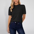 thumbnail image 2 of CAIXIA Short Sleeve Sweaters for Women Lightweight Loose Business Casual Tops, 2 of 5