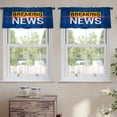 thumbnail image 2 of LALILO Kitchen Curtain Valance News World Map Modern Rod Pocket Window Curtain 52"x 18" Set of 2, 2 of 6