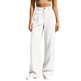 thumbnail image 3 of Chiccall Women's Pleated High Waist Wide Leg Dress Pants Solid Pocket Business Casual Commute Trousers, 3 of 8