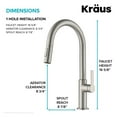 thumbnail image 6 of KRAUS Oletto Single Handle Pull Down Kitchen Faucet in Spot Free Stainless Steel, 6 of 8