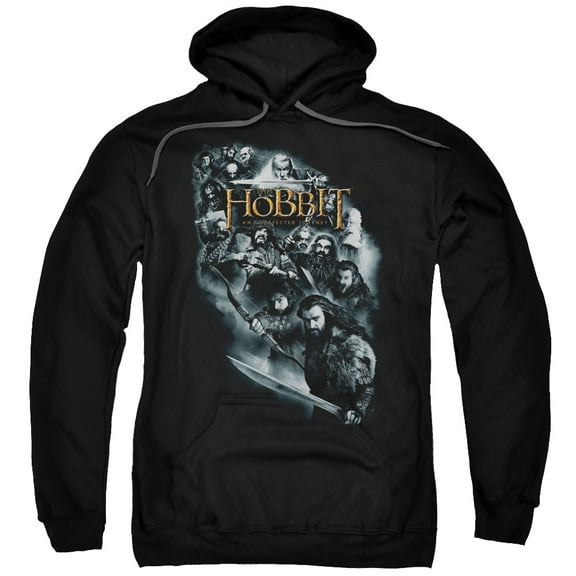 The Hobbit Cast Of Characters Adult Pullover Hoodie Sweatshirt Black