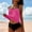 Hot Pink, variant on Snorda women's swimsuit tankini Fashionable Loose Drawstring Split Swimsuit With Tummy Covering for Beach Casual Wear and Swimming