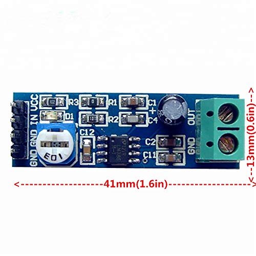 Ardest 200 veces gane LM386 Audio Amplificador Amplitud de amplitud tablero con potenciómetro de control de resistencia ajustable para Arduino Raspberry Pi o proyectos musicales (paquete de 5)