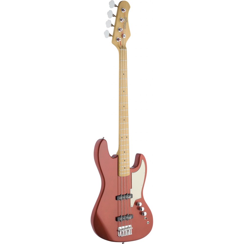 Stagg SBJ50 MRD Custom "J" Style Electric Bass Guitar Metallic Red