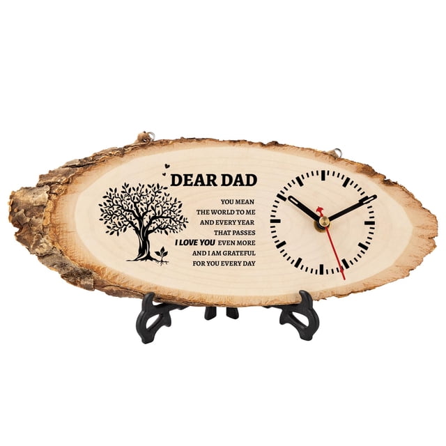 Reloj de madera Calibron para papá, regalo de cumpleaños y jubilación con bricolaje