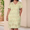 thumbnail image 3 of Pale Floral Seamless Beige Pattern Summer Dresses for Women Beach Boho, 3 of 5