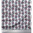 thumbnail image 1 of Soimoi Georgette Viscose Fabric Leaves & Floral Block Print Fabric by Yard 42 Inch Wide, 1 of 4