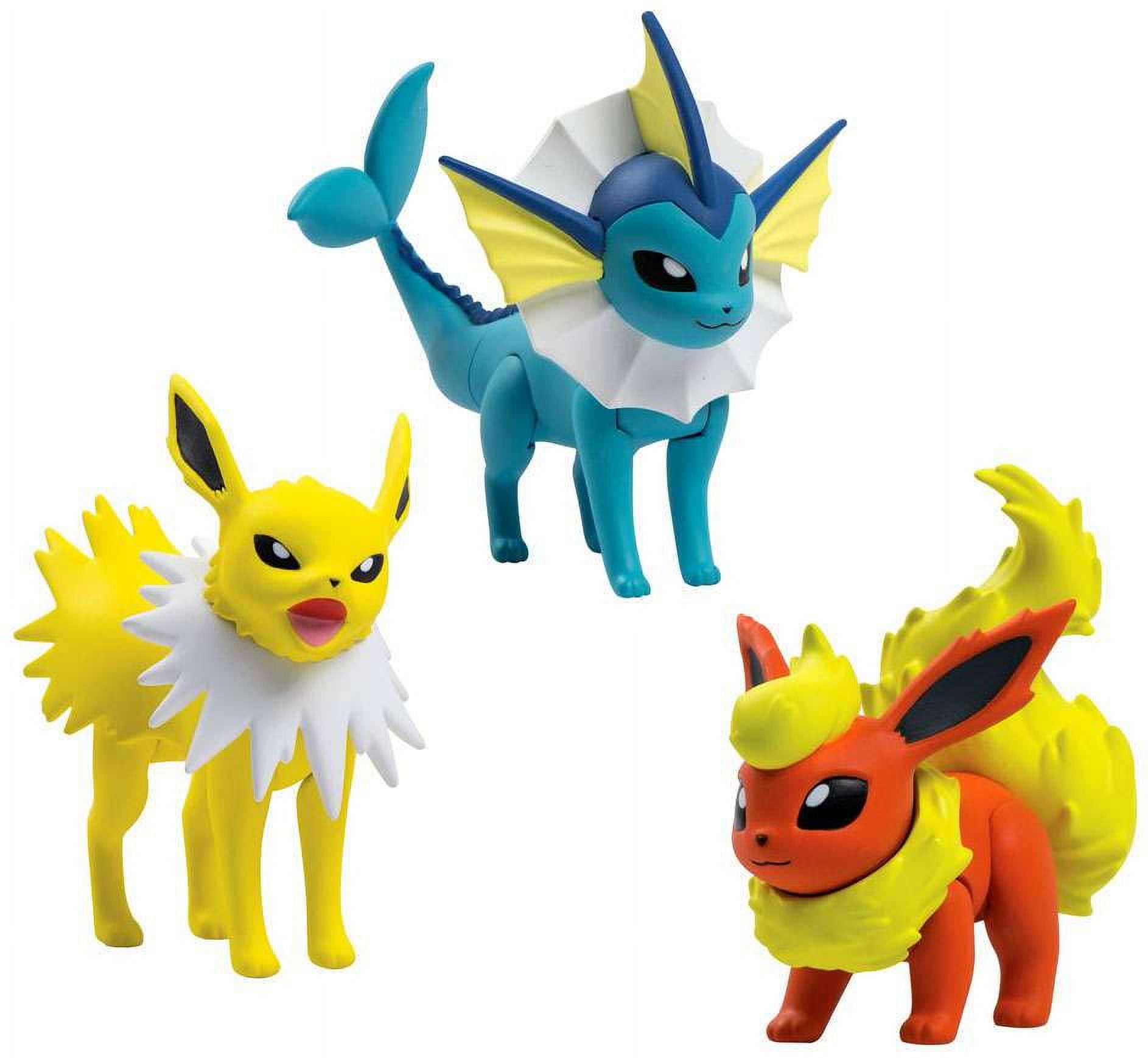TOMY Pokemon Action Pose Vaporeon, Jolteon & Flareon Mini Action