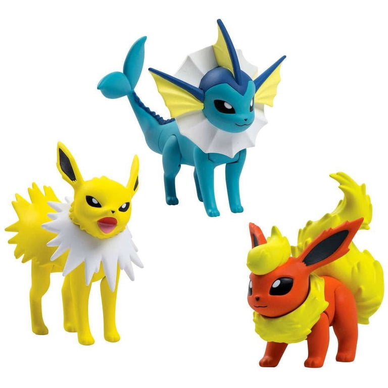 TOMY Pokemon Action Pose Vaporeon, Jolteon & Flareon Mini Action