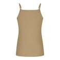 thumbnail image 5 of Sevevn Women's Fashion Solid V-Neck Camisole - Short Sleeves Casual Tank Top Khaki L End of Year Clearance, 5 of 6
