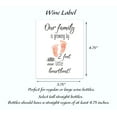 thumbnail image 5 of ● SET of 6 ● GENDER NEUTRAL Pregnancy Announcement Wine Labels - 2 Feet & 1 Little Heartbeat! Alternative to Pregnancy Announcement Cards, Pregnancy Reveal Wine Labels, Baby Feet, WATERPROOF, P100-6BF, 5 of 5
